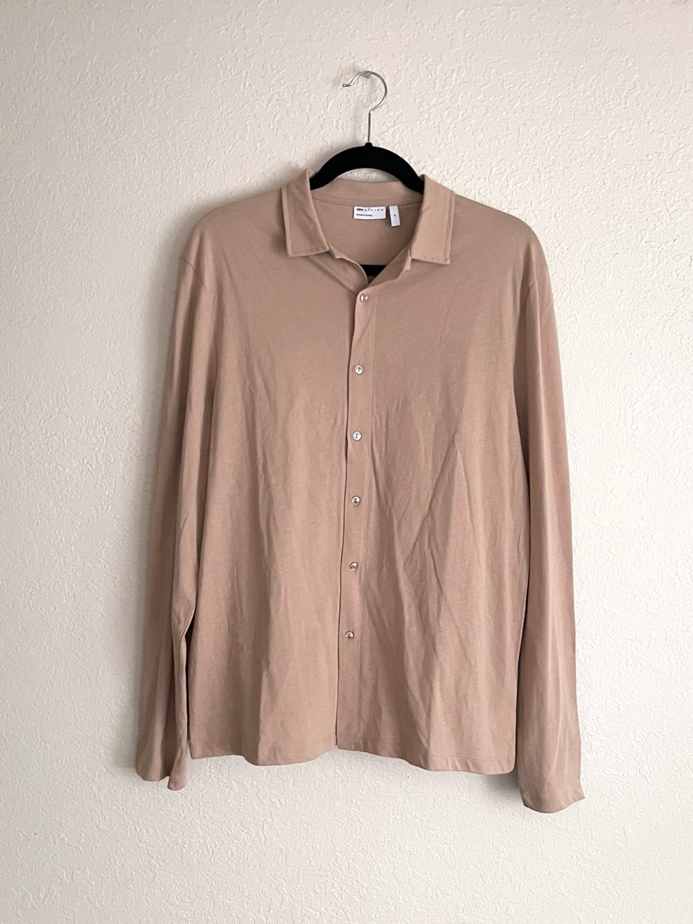 ASOS Men’s Tan Long Sleeve Button Up Shirt